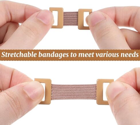 100 Pcs Ace Bandage Clips Only, Bandage Clips Skin Color 5.2" x 0.59" Aluminum & Elastic, Secure Fastening for Medical Wraps Bandages, Durable & Reusable in Saudi Arabia