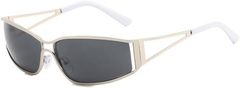 Retro Oval Sunglasses for Women and Men, Y2K Small Metal Frame UV400 Fashion Shades in Saudi Arabia