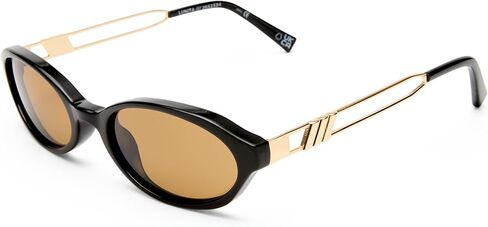 Le Specs Lunita Sunglasses - Black, Oval, Unisex, Minimalist Y2K Style in Saudi Arabia