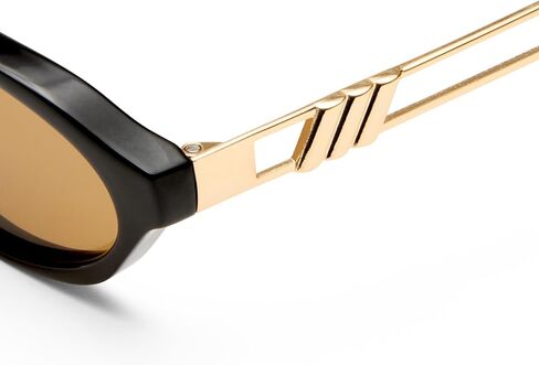 Le Specs Lunita Sunglasses - Black, Oval, Unisex, Minimalist Y2K Style in Saudi Arabia