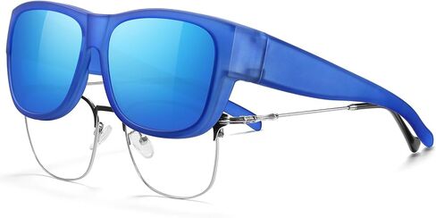 Polarized Fit Over Glasses Sunglasses for Men Women UV400 Protection,TR90 Wraparound Cover Shades Driving in Saudi Arabia