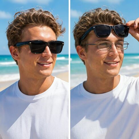 TJUTR Polarized Fit Over Glasses Sunglasses for Men Women, Wrap Around Square Sun Glasses UV400 Protection Shades for Driving in Saudi Arabia