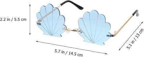 نظارة شمسية STOBOK على شكل صدفة للنساء بدون إطار مقاس 5.7X5.1 بوصة، نظارات خفيفة الوزن لحفلات الشاطئ وأسلوب الشارع in Kuwait