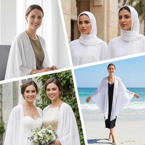 Sheer Chiffon Shawl and Wraps Scarf for Women Formal Evening Dress Bridal Bridesmaid Wedding in Saudi Arabia