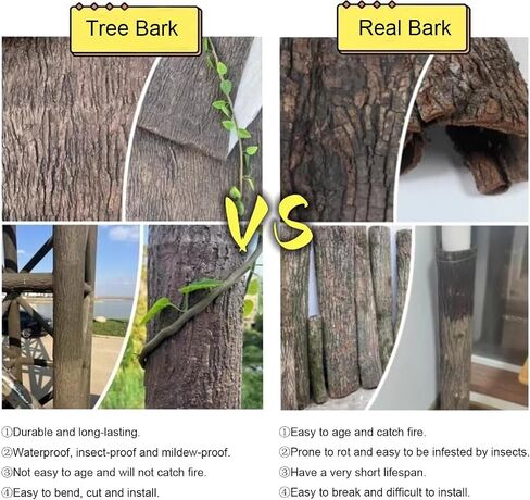 15.75x39.37inch Artificial Tree Bark - Realistic Decoration for Terrariums, Reptile Habitats & DIY Crafts, Tree Bark Panel for Indoor&Outdoor Decor. in Kuwait