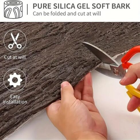 15.75x39.37inch Artificial Tree Bark - Realistic Decoration for Terrariums, Reptile Habitats & DIY Crafts, Tree Bark Panel for Indoor&Outdoor Decor. in Kuwait
