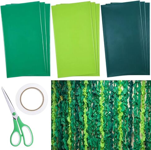 Hahafelt Rainforest Falls Decoration Jungle VBS Artificial Vines Leaf Backdrop DIY Kits with Scissors and Double-Sided Tape Hanging Rattan Leaves Falls Decoration Artificial Plants Tablecloths in Kuwait