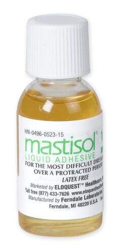 Mastisol Liquid Medical Adhesive - Long-Lasting Non-Water Soluble Skin Bond for Dressings, Tapes, & Devices, Latex-Free, CHG-Compatible, 15mL Bottle in Kuwait