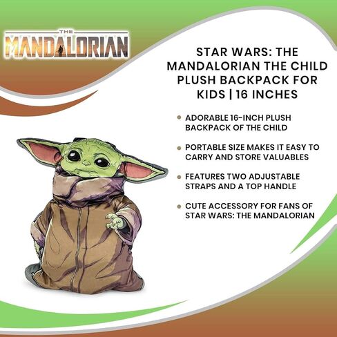 Star Wars: The Mandalorian The Child Plush Backpack for Kids | 16 Inches in Kuwait