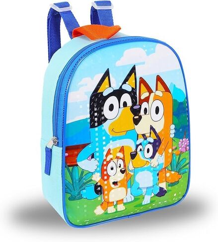 حقيبة ظهر صغيرة من Bluey مع مجموعة حقيبة غداء - حزمة مع حقيبة مدرسية مقاس 11 بوصة، وصندوق غداء، وزجاجة مياه، وملصقات، والمزيد | حقيبة ظهر صغيرة Bluey للأطفال والفتيات in Kuwait