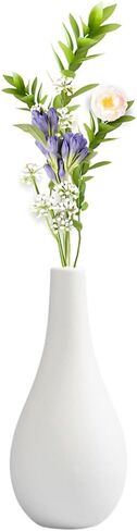 6.5Inch White Small Ceramic Bud Flower Vases Mini Narrow Neck Decorative Floral Vases Table Centerpiece for Home Decor Wedding Party Decorations in Kuwait