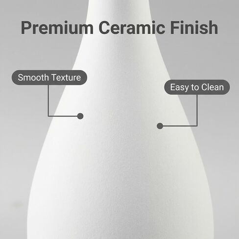 6.5Inch White Small Ceramic Bud Flower Vases Mini Narrow Neck Decorative Floral Vases Table Centerpiece for Home Decor Wedding Party Decorations in Kuwait