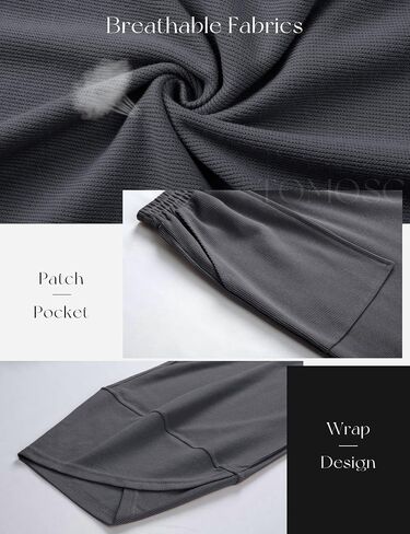 Womens Baggy Wide Leg Pants Summer Casual Elastic Waist Palazzo Harem Pants with Pockets (4S-Darkgrey-XXL) in Saudi Arabia