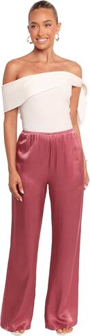 Petal & Pup Women's Carissa-Satin-Pants-Dusty-Rose in Saudi Arabia