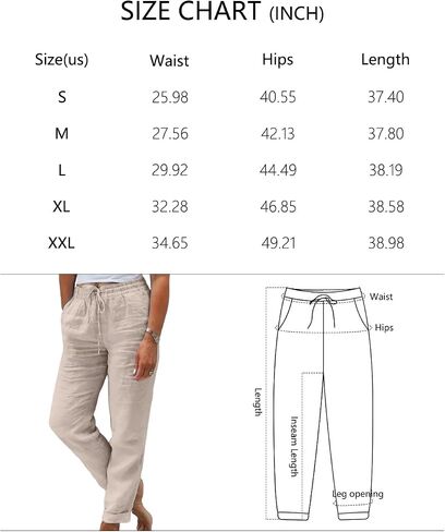 Women's Stylish Straight Leg Pants Drawstring Elastic Waist Casual Folded Bottom Lounge s Slacks in Kuwait