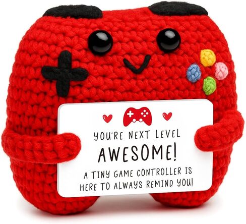 Busy Gaming Life Crochet Game Controller Gifts for Teen Girls Teen Boys, Birthday Gifts for Son Brother, Emotional Support Positive Crochet Decor in Kuwait