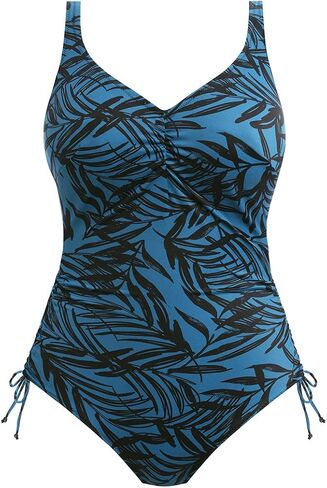 Fantasie Palmetto Bay V-Neck Underwire One Piece Swimsuit (502030),36G Zen Blue in Kuwait