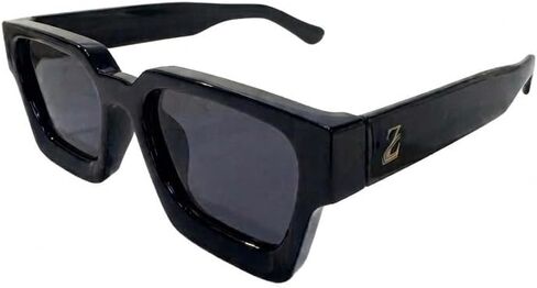 Square Sunglasses, Retro Classic Style, UV400 Protection, Unisex (Black Frame/Black Lens) Made In China in Kuwait