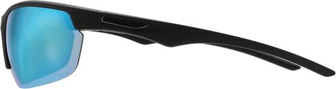 Piranha Glide Men's Sport Sunglasses with Black Half Frame and Green Mirror Lens in Saudi Arabia