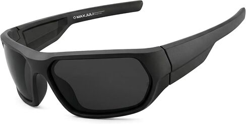 MAXJULI XL Z87 التفاف حول نظارات شمسية رياضية لرؤوس واسعة كبيرة الرجال TR90 خفيفة UV400 حماية نظارات السلامة 8707 in Kuwait