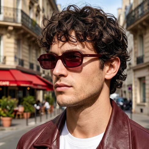 FEISEDY Trend Rectangular Sunglasses for Women Men,Vintage Small Square Skinny Y2k 90s Sun Glasses B9189 in Kuwait