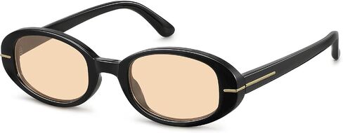 نظارات شمسية بيضاوية للنساء بإطار صغير موضة 90s نظارات شمسية عصرية UV400 in Kuwait