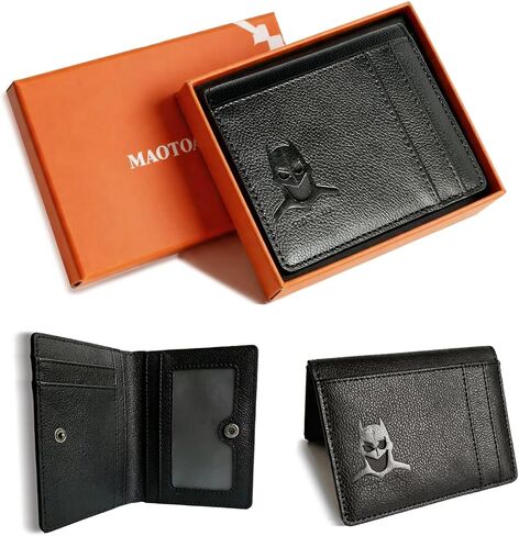 Slim Wallet Bat ID Multiple Card Slots Storing Cash Suitable for Both Men and Women, Wonderful Choice for Special Festival Bat ID Character Hollow-out Design for Wallet，Father'Day Mom'Day in Saudi Arabia