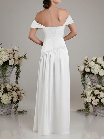 Satin Junior Bridesmaid Dresses Square Neck Flower Girl Dress Asymmetrical Drop Waist Formal A Line Gown in Saudi Arabia