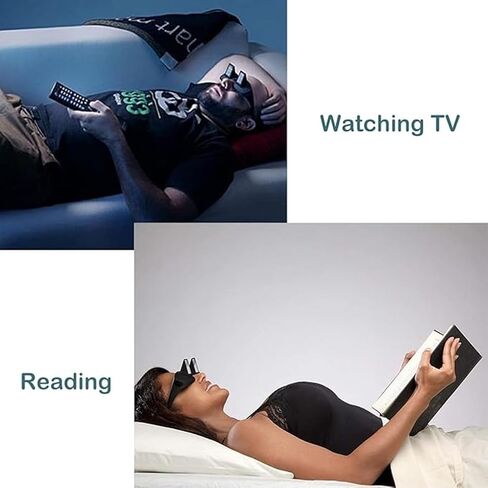 Lazy Glasses 90 Degree Horizontal Prism Glasses for Laying Down Reading and Watching TV Lazy Spectacles Glasses Over Glasses HD Reading Glasses, Myopia Presbyopic usable, Neck Pain Relief, Unisex in Saudi Arabia