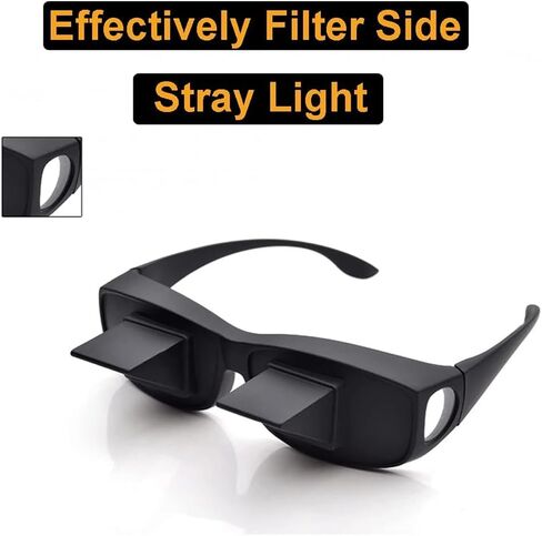 Lazy Glasses 90 Degree Horizontal Prism Glasses for Laying Down Reading and Watching TV Lazy Spectacles Glasses Over Glasses HD Reading Glasses, Myopia Presbyopic usable, Neck Pain Relief, Unisex in Saudi Arabia