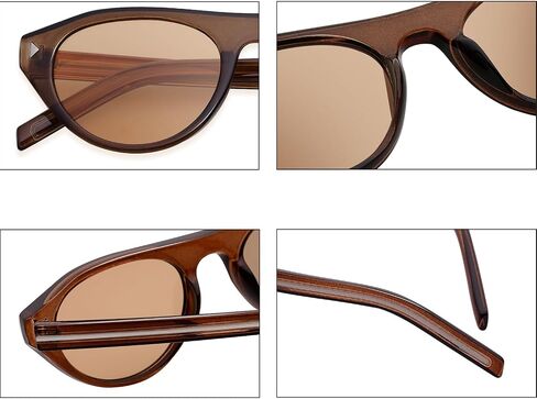 Haqptul Retro Oval Cat Eye Sunglasses for Women Trendy Small Narrow Frame Shades Vintage in Saudi Arabia