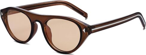 Haqptul Retro Oval Cat Eye Sunglasses for Women Trendy Small Narrow Frame Shades Vintage in Saudi Arabia