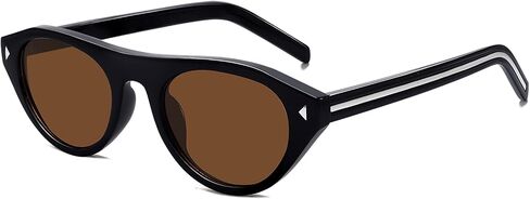 Haqptul Retro Oval Cat Eye Sunglasses for Women Trendy Small Narrow Frame Shades Vintage in Saudi Arabia