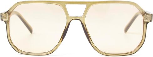JUDOO Retro Oversized Aviator Sunglasses for Women Men, Trendy Clear Blue Gradient 70s Big Square Tortoise Glasses UV400 in Saudi Arabia