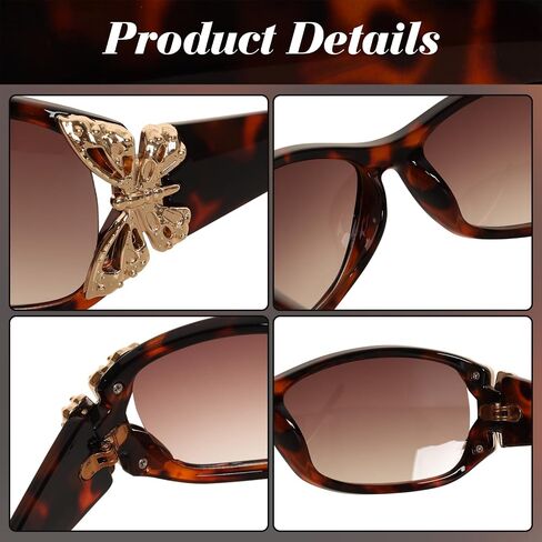 Avxdbr 2 Pack Women Oversized Sunglasses Y2K Fashion UV400 Butterfly Sunglasses Set Gradient Lens Sun Glasses for Women Beach Travel Driving Outdoor Summer Eyewear in Saudi Arabia