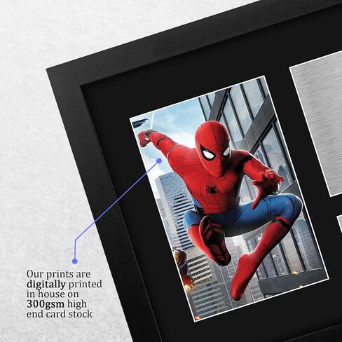 HWC Trading Tom Holland Gift USL مؤطرة مطبوعة بتوقيع سبايدرمان هدايا طباعة صورة عرض الصور - مقاس حرف أمريكي in Kuwait