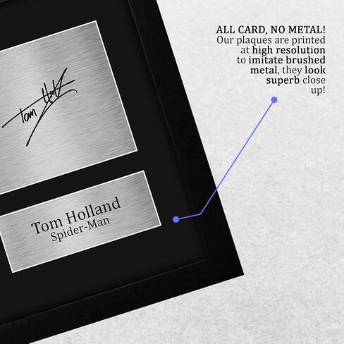 HWC Trading Tom Holland Gift USL مؤطرة مطبوعة بتوقيع سبايدرمان هدايا طباعة صورة عرض الصور - مقاس حرف أمريكي in Kuwait