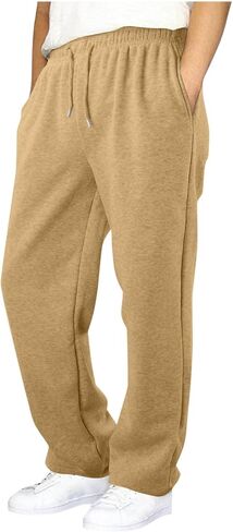 Fleece Sweatpants for Boy Teens Athletic Baggy Sweat Pants Kids Joggers Open Bottom with Pockets Winter 4-15 Year Old in Saudi Arabia