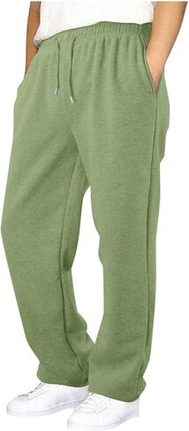 Fleece Sweatpants for Boy Teens Athletic Baggy Sweat Pants Kids Joggers Open Bottom with Pockets Winter 4-15 Year Old in Saudi Arabia