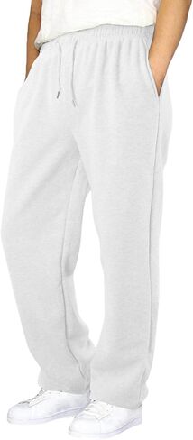 Fleece Sweatpants for Boy Teens Athletic Baggy Sweat Pants Kids Joggers Open Bottom with Pockets Winter 4-15 Year Old in Saudi Arabia