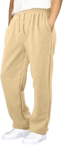 Fleece Sweatpants for Boy Teens Athletic Baggy Sweat Pants Kids Joggers Open Bottom with Pockets Winter 4-15 Year Old in Saudi Arabia