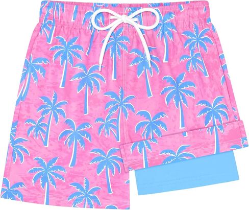 Olreco Boys Swim Trunks with Compression Liner Quick Dry Kids Bathing Suit Boys Board Shorts Teen Swimsuit Boys Swim Shorts in Kuwait
