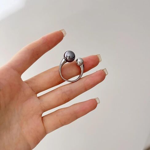 Grey Pearl Ring for Women in Saudi Arabia