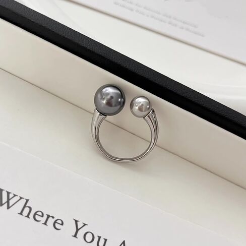 Grey Pearl Ring for Women in Saudi Arabia
