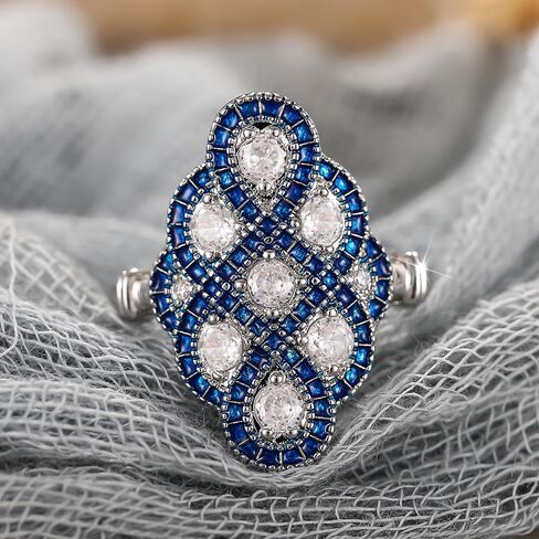 Aesthetic Statement Jewelry Ring for Women Luxury Bright Cubic Zirconia Party Jewelry in Kuwait