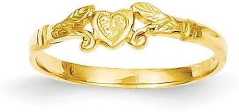 14k Solid Gold Heart Baby Ring Size 1 in Saudi Arabia