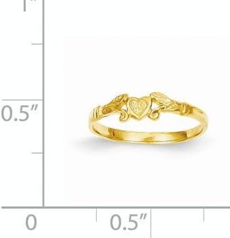 14k Solid Gold Heart Baby Ring Size 1 in Saudi Arabia