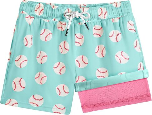BRISIRA Boys Swim Trunks with Compression Liner 5-16 Years Youth Bathing Suit Quick Dry Swim Shorts Anti-Chafe Pocket in Saudi Arabia