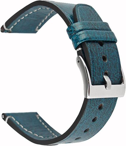 Fashion Vintage Leather Bands Compatible with 18mm 19mm 20mm 22mm Quick Release Handmade Crazy Horse Leather Watch Band for Men Women(Watch Band Size=Watch Lug Width) in Saudi Arabia