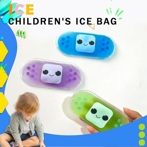 Kids Ice Pack, Hot or Cold Pack Gel Cooling Pad, Reusable for Injuries Medical Health,Swelling and Pain Relief, Tired Eyes, Child Injury, Headache, Sinus Relief (Set of 8) in Saudi Arabia